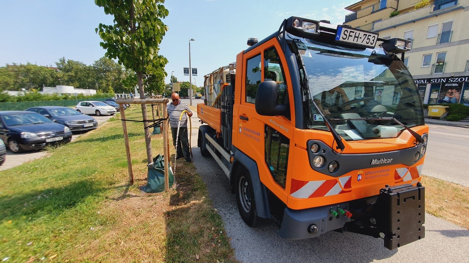 Folyamatosan öntözi a Városgondnokság a közterületi növényeket