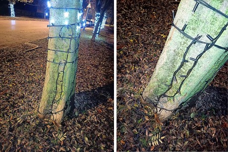 Már megrongálták az adventi fényeket